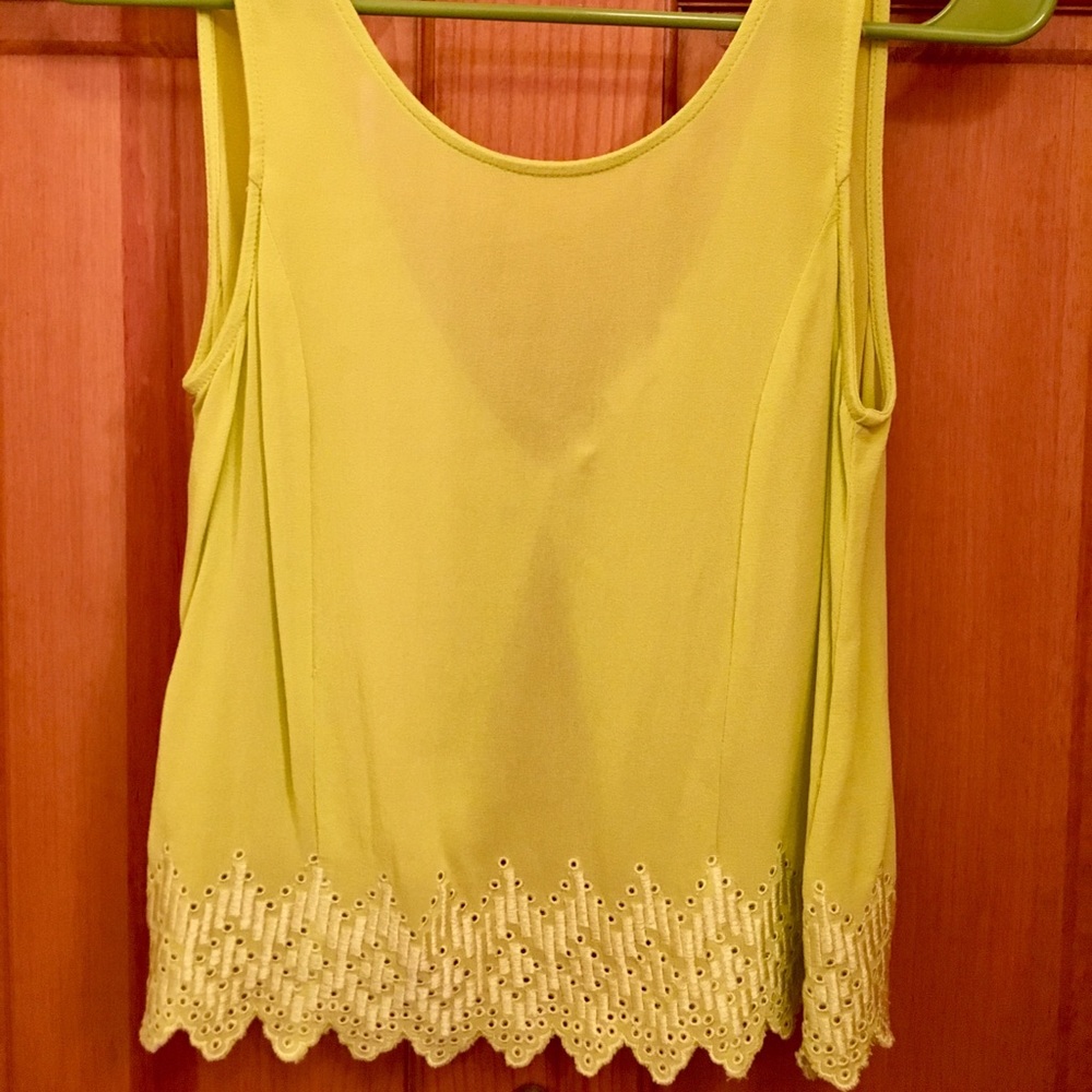 SUGARLIPS LIME GREEN SPLIT BACK TANK XS